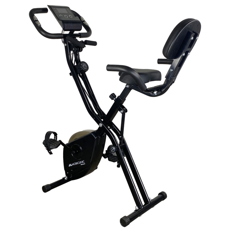 Bicicleta estática plegable| 8 resistencias regulables| Pantalla LCD| Respaldo ajustable 6 posiciones| EVEREST | Mobiclinic